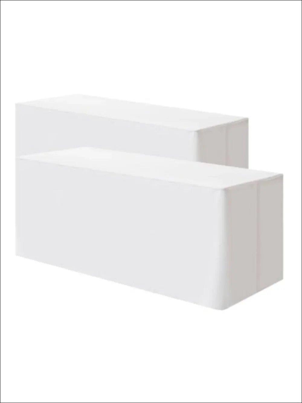 2 Pack Fitted Tablecloth for 6 Foot Rectangle Tables Waterproof Polyester Table